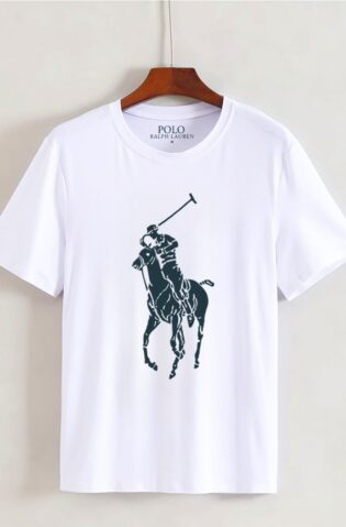 White Polo Round-Neck (100% Premium Cotton)