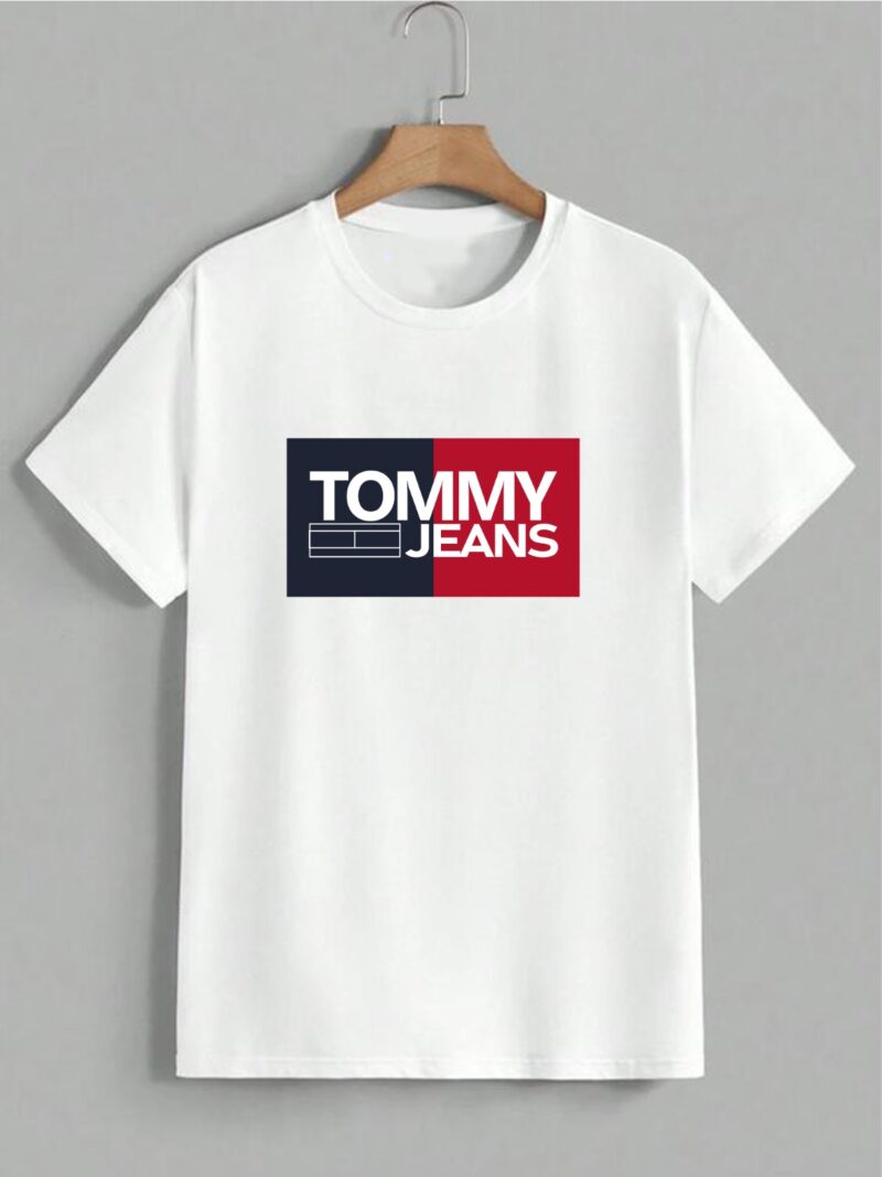 White Tommy Jeans Round-Neck (100% Premium Cotton)