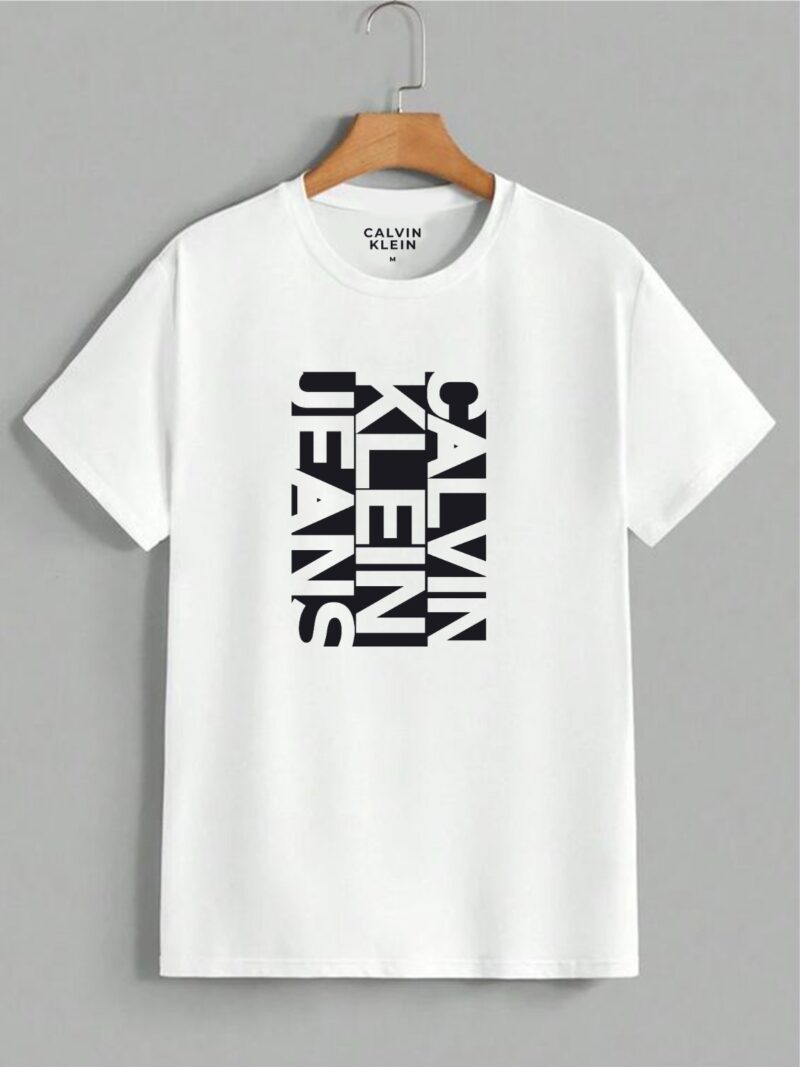 White Calvin Klein Round-Neck (100% Premium Cotton)