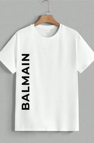 Balmain White  Round-Neck (100% Premium Cotton)