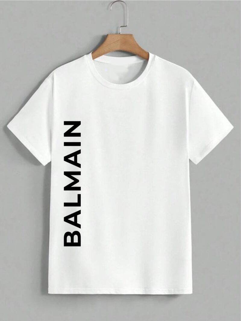 Balmain White  Round-Neck (100% Premium Cotton)