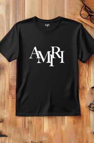 AMIRI black  Round-Neck (100% Premium Cotton)