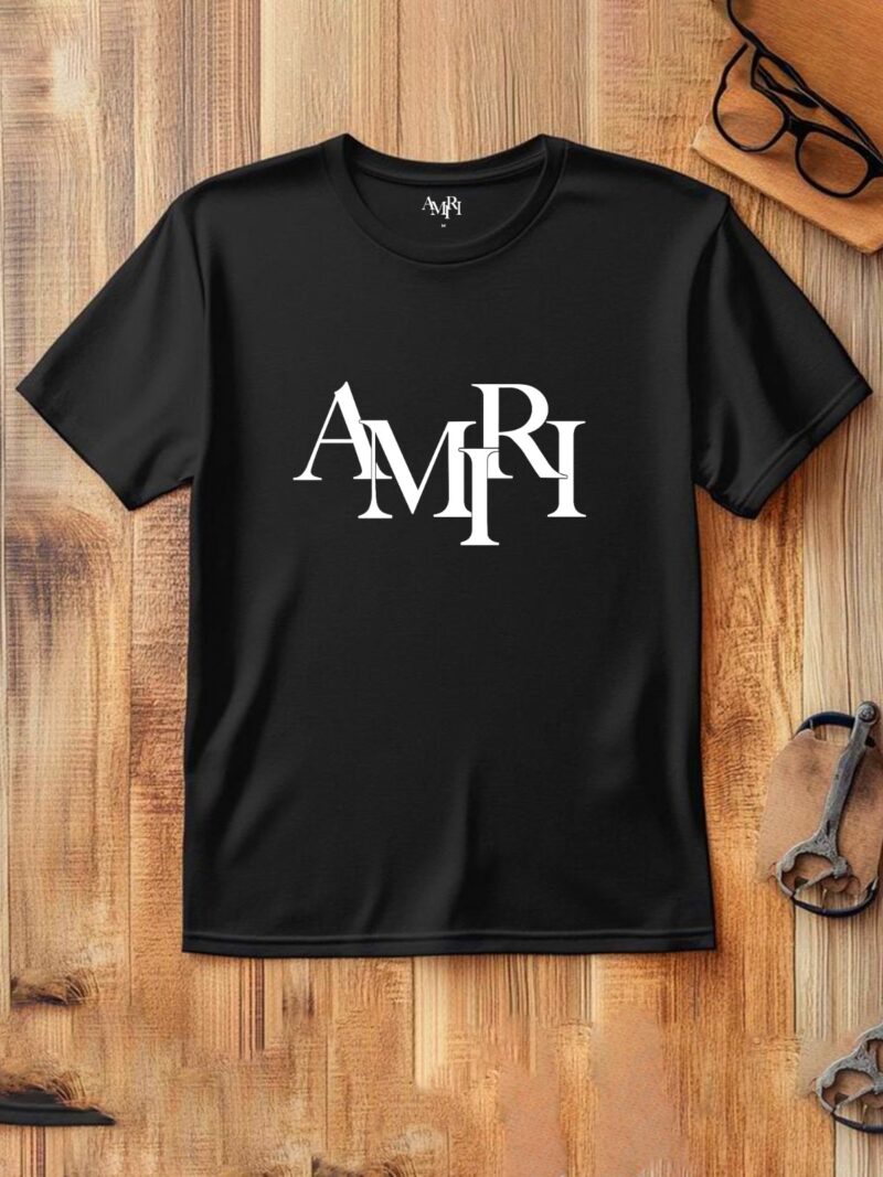 AMIRI black  Round-Neck (100% Premium Cotton)