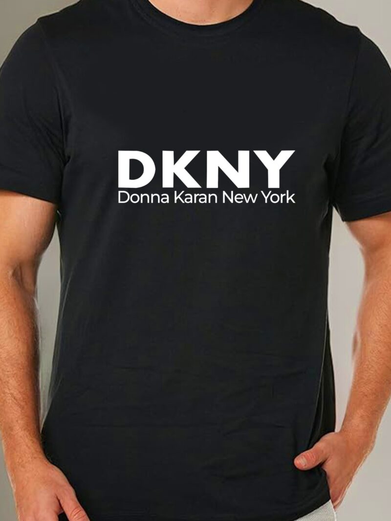 DKNY Black  Round-Neck (100% Premium Cotton)